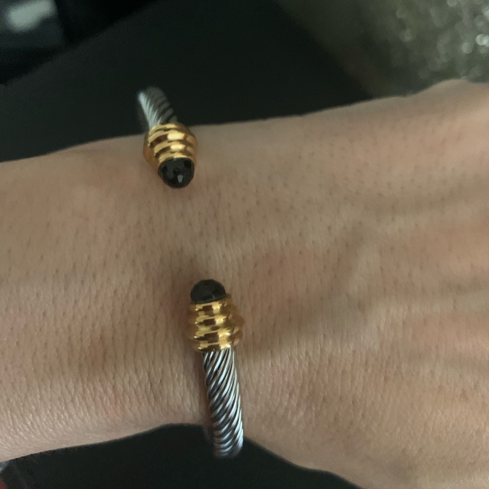 Stainless Steel DYI (David Yurmen Inspired) Braided Cuff Bangle Bracelet - Picture 10 of 11